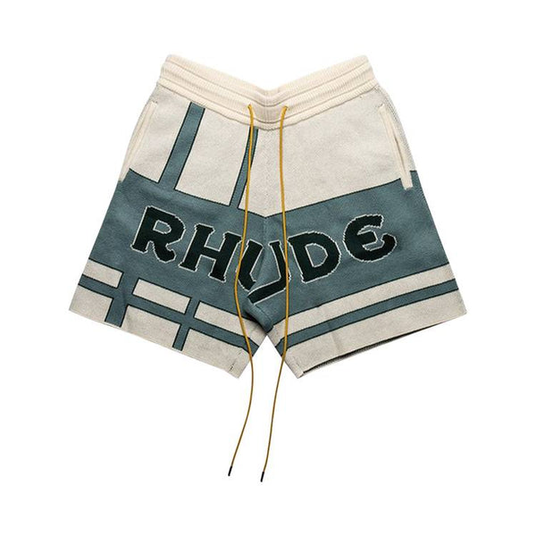 Short en tricot Rhude Palm « Ivoire/Sauge »