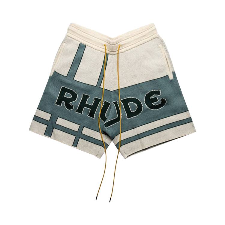 Short en tricot Rhude Palm « Ivoire/Sauge »