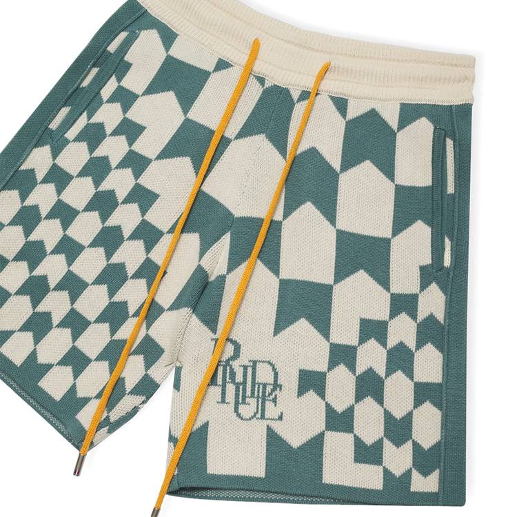 Short de course en cachemire Rhude « Ivoire/Sauge »