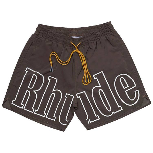 Maillot de bain avec logo Rhude « Gris foncé »