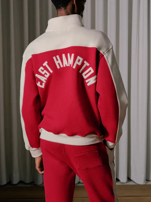 RHUDE CONTRAST QUART-ZIP VARSITY