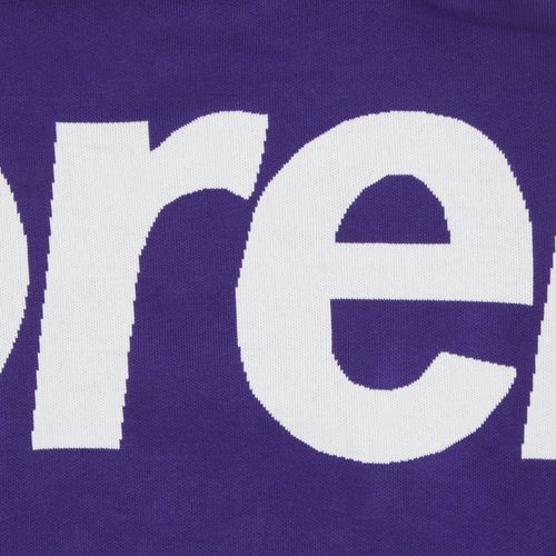 Sweat-shirt à capuche Supreme Big Logo Jacquard Violet