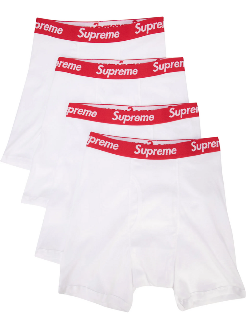 Boxers Supreme Hanes (lot de 4) blancs