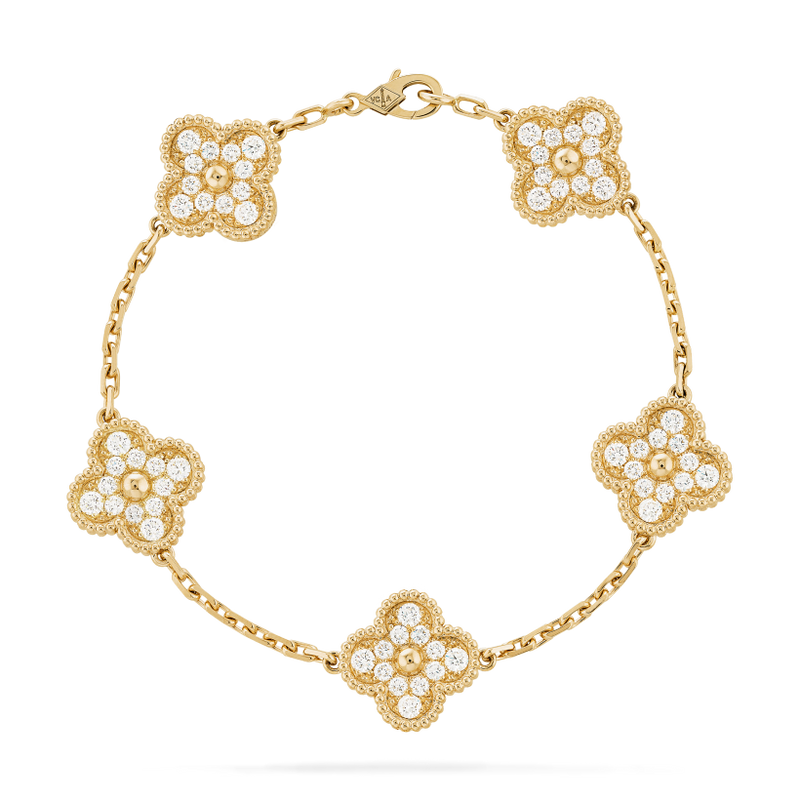 Bracelet Alhambra vintage, 5 motifs