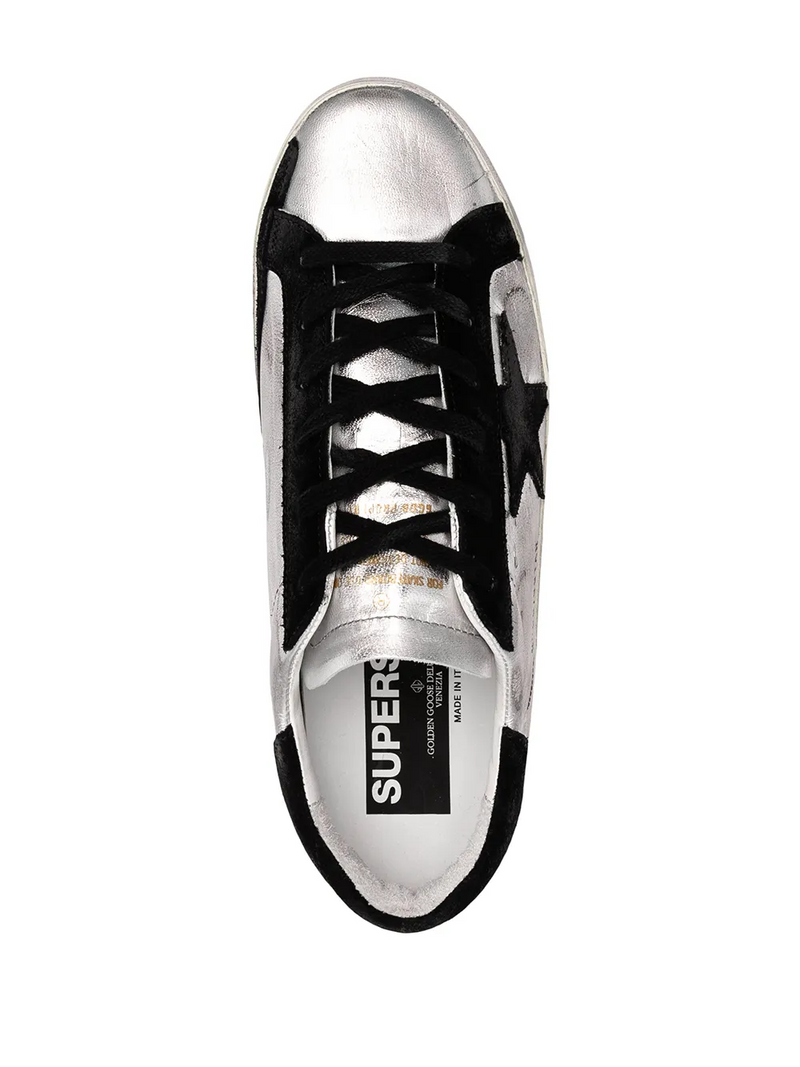 Golden Goose Super-Star leather sneakers Silver