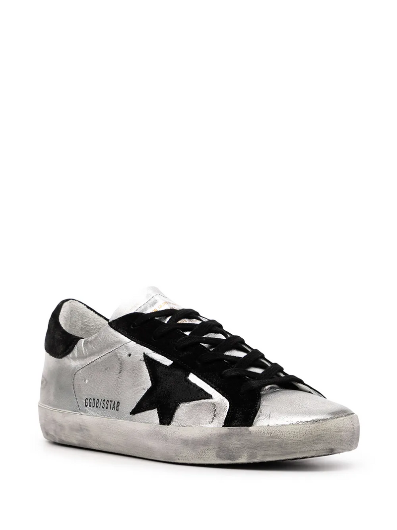 Golden Goose Super-Star leather sneakers Silver