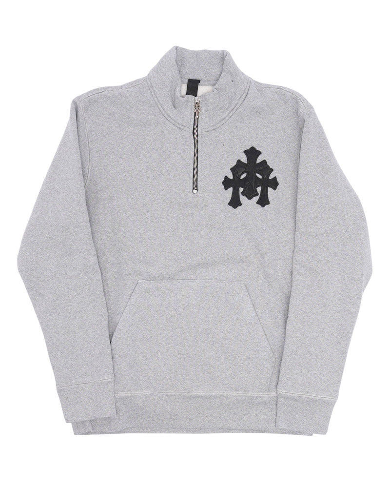 Chrome Hearts Paper Jam Quarter Zip Sweatshirt Grey