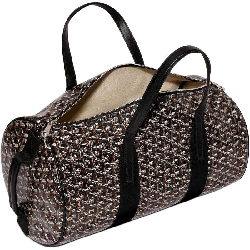 Sac de voyage sport GOYARD en toile et cuir de veau unisexe noir