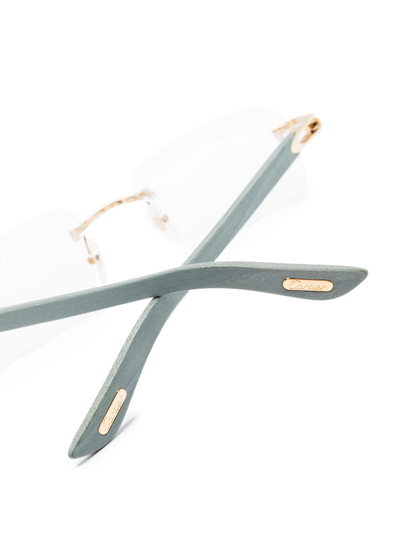 Lunettes géométriques sans monture Cartier Eyewear
