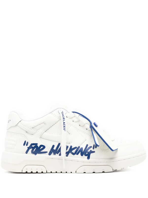 OFF-WHITE Out Of Office OOO « For Walking » Baskets basses Blanc bleu 