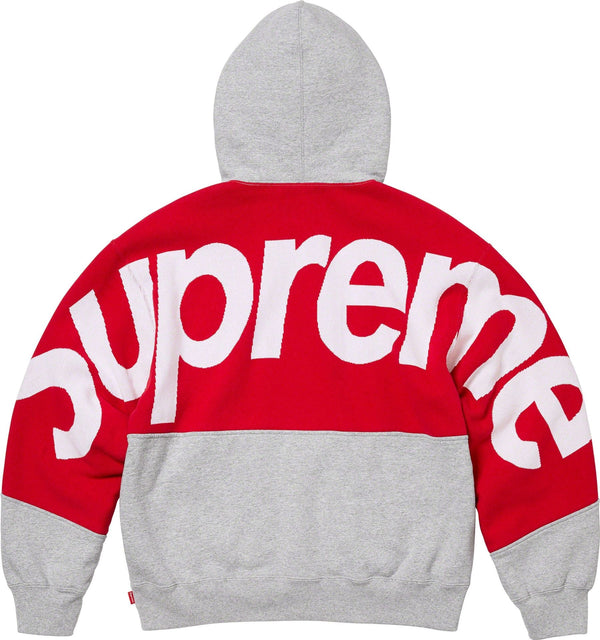 Sweat-shirt à capuche Supreme Big Logo Jacquard Gris chiné