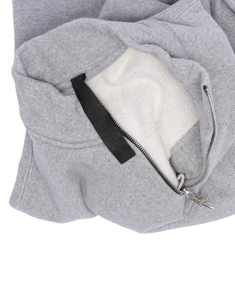 Chrome Hearts Paper Jam Quarter Zip Sweatshirt Grey