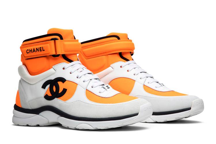 Chanel Femme Logo Montantes « Orange Blanc »
