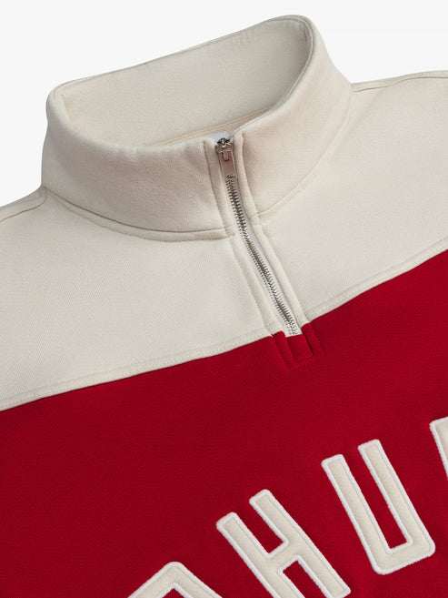 RHUDE CONTRAST QUART-ZIP VARSITY