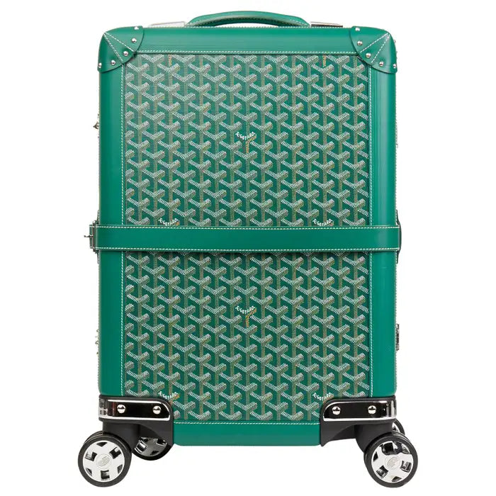 Toile enduite Goyard Chevron Vert Bourget PM
