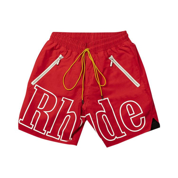 Short avec logo Rhude « Rouge »