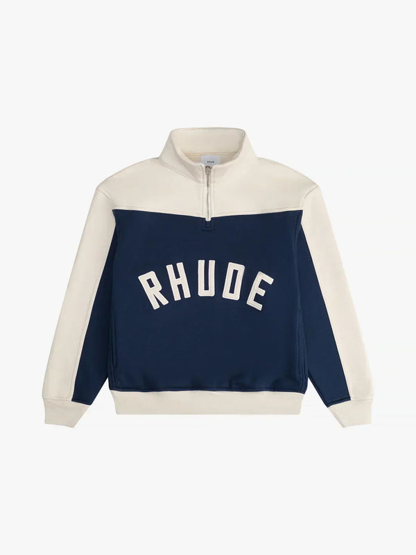 RHUDE CONTRAST QUART-ZIP VARSITY