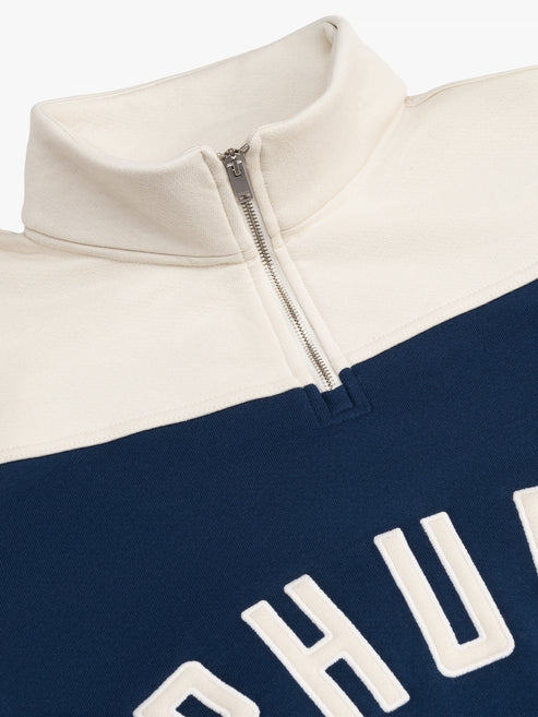 RHUDE CONTRAST QUART-ZIP VARSITY