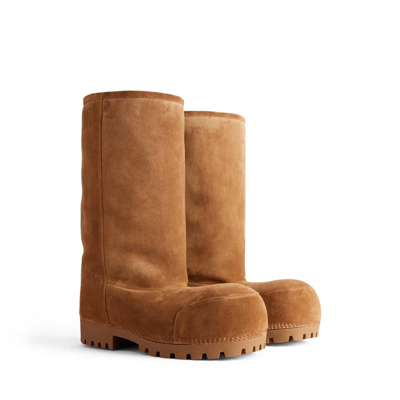 Alaska Fur High Boot for Women in Brown