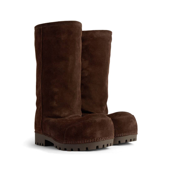 Women's Alaska Fur High Boot in Light Espresso