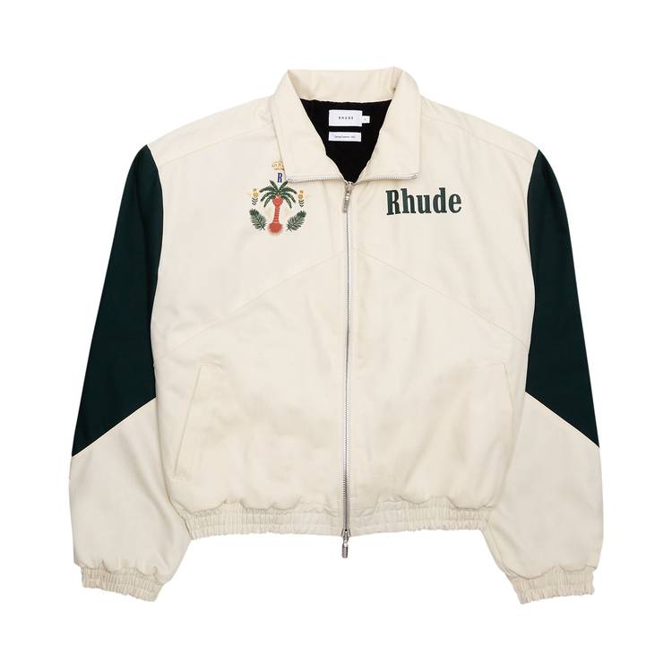 Blouson de vol Rhude « Crème/Vert chasseur »