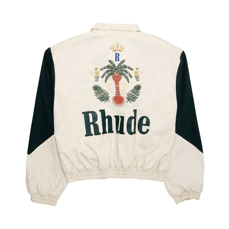 Blouson de vol Rhude « Crème/Vert chasseur »