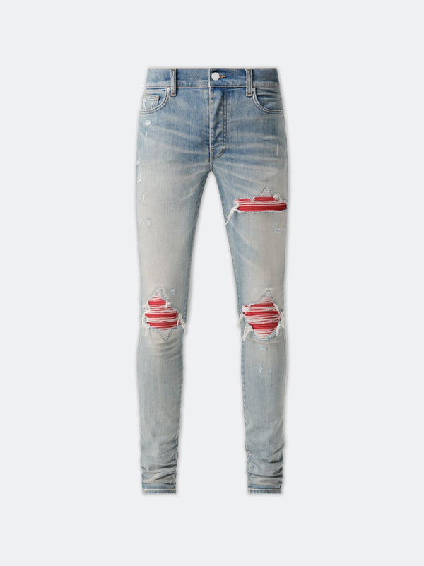 Amiri HOUSE SIGNATURE MX1 EN DENIM STRETCH AVEC DÉTAILS CLASSIQUES À CINQ POCHES.