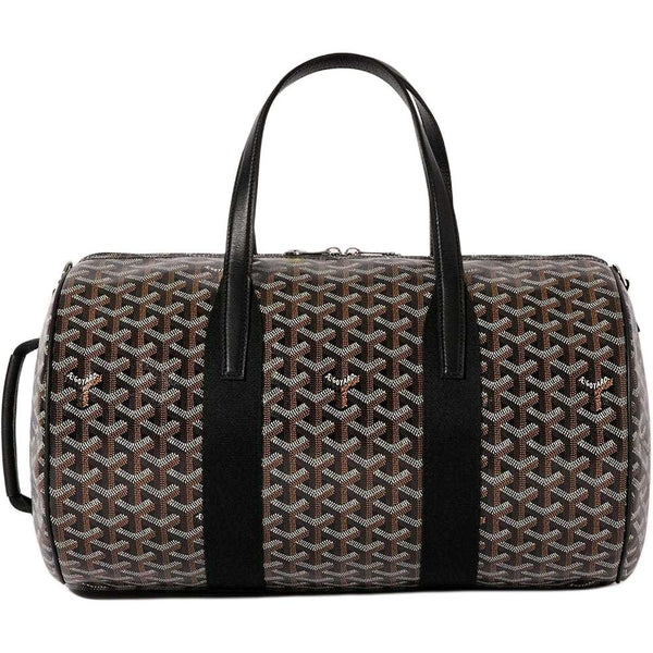 Sac de voyage sport GOYARD en toile et cuir de veau unisexe noir