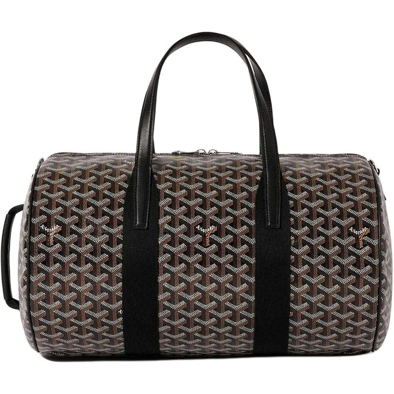 Sac de voyage sport GOYARD en toile et cuir de veau unisexe noir