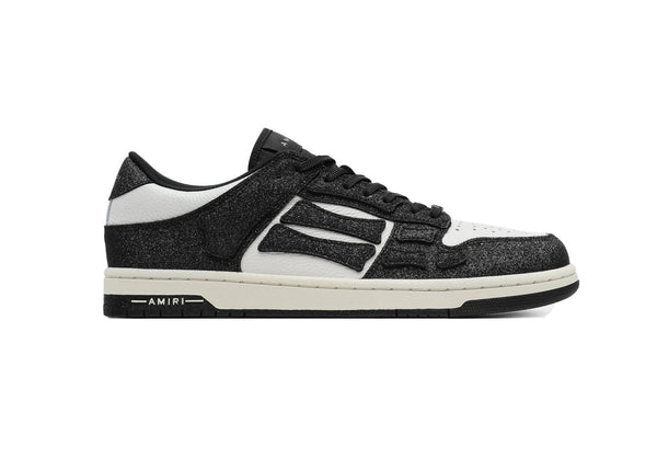 Haut AMIRI Skel Low Shimmer Noir Blanc 