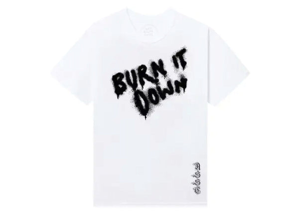 T-shirt blanc « Brûlez-le » du Anti Social Social Club 