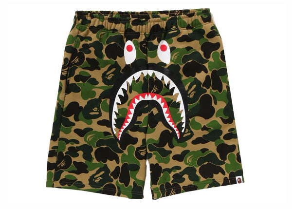 Short de survêtement BAPE ABC Camo Shark vert 