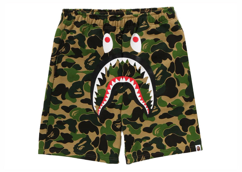 Short de survêtement BAPE ABC Camo Shark vert 