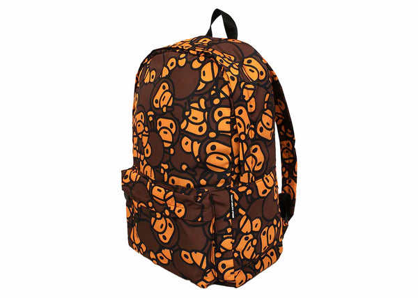 Grand sac à dos BAPE All Baby Milo marron 