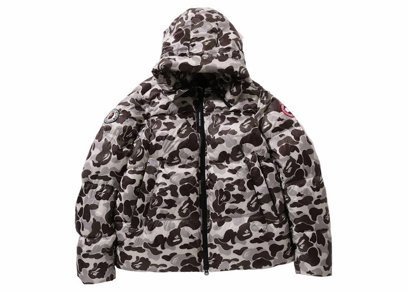 Doudoune BAPE x Canada Goose Crofton Gris 