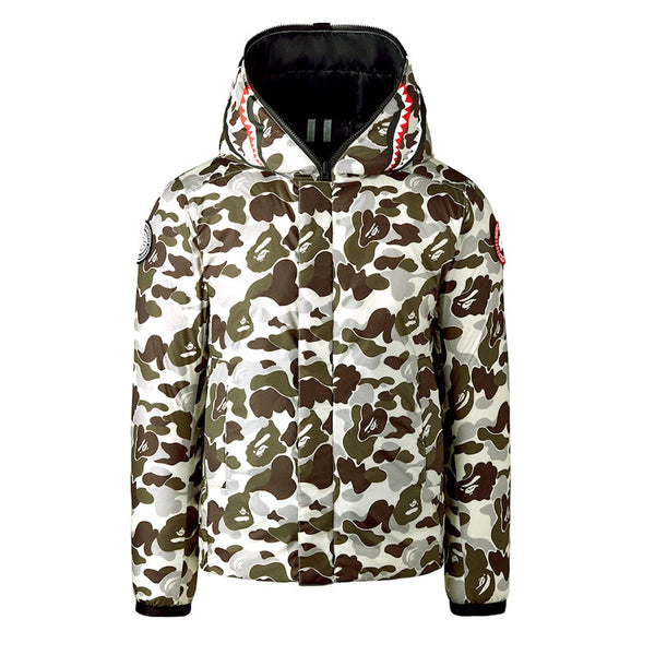 Sweat à capuche BAPE x Canada Goose x Concepts Crofton Shark Noir/Camouflage Neige 