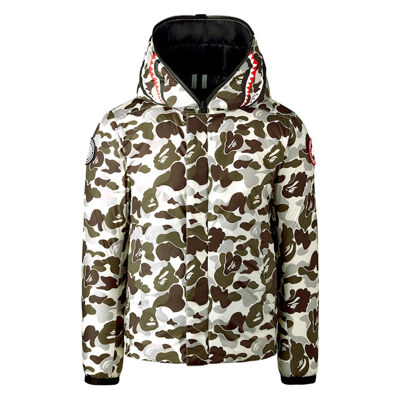 Sweat à capuche BAPE x Canada Goose x Concepts Crofton Shark Noir/Camouflage Neige 
