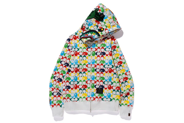 Sweat à capuche zippé BAPE x Coach Shark multicolore 