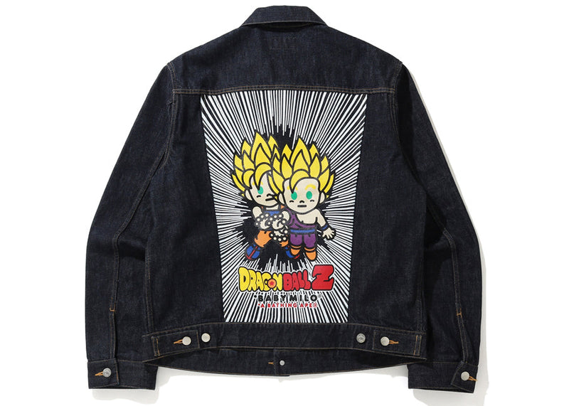 Veste en jean BAPE x Dragon Ball Z Baby Milo Big Ape Head Indigo