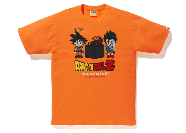 T-shirt BAPE x Dragon Ball Z Son Goku et Son Gohan Baby Milo Orange