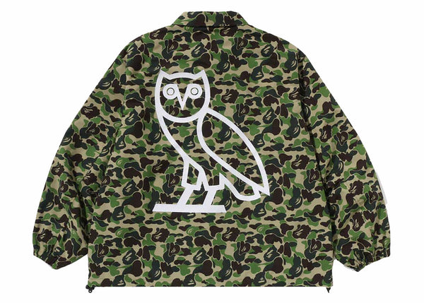 Veste d'entraîneur camouflage ABC BAPE x OVO verte 