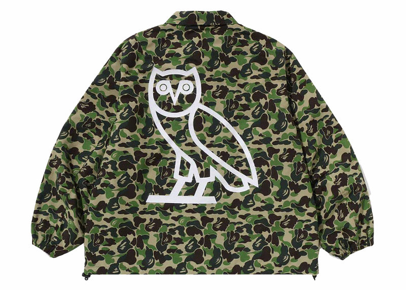 Veste d'entraîneur camouflage ABC BAPE x OVO verte 