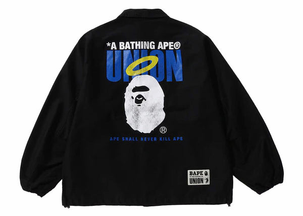 Veste d'entraîneur BAPE x Union Pigment Dyed noire 