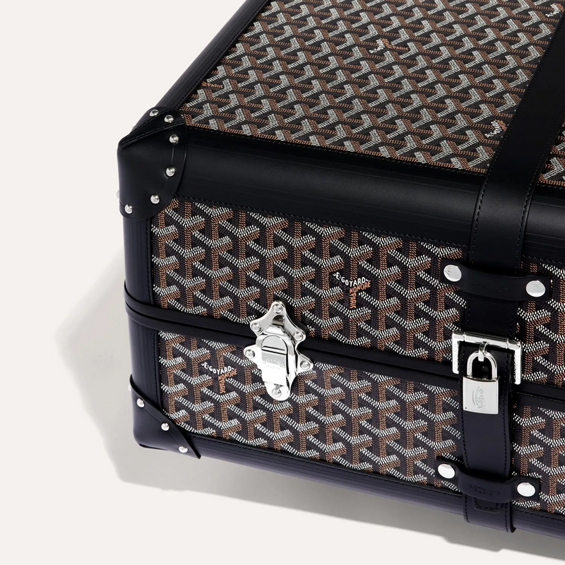 Goyard Aba Bourget Valise Goyardine Noir