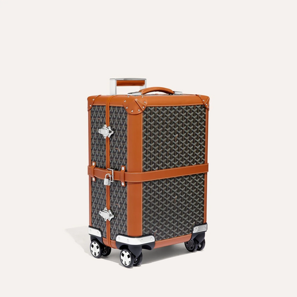 Goyard Aba Bourget Valise Goyardine Noir &amp; Tan