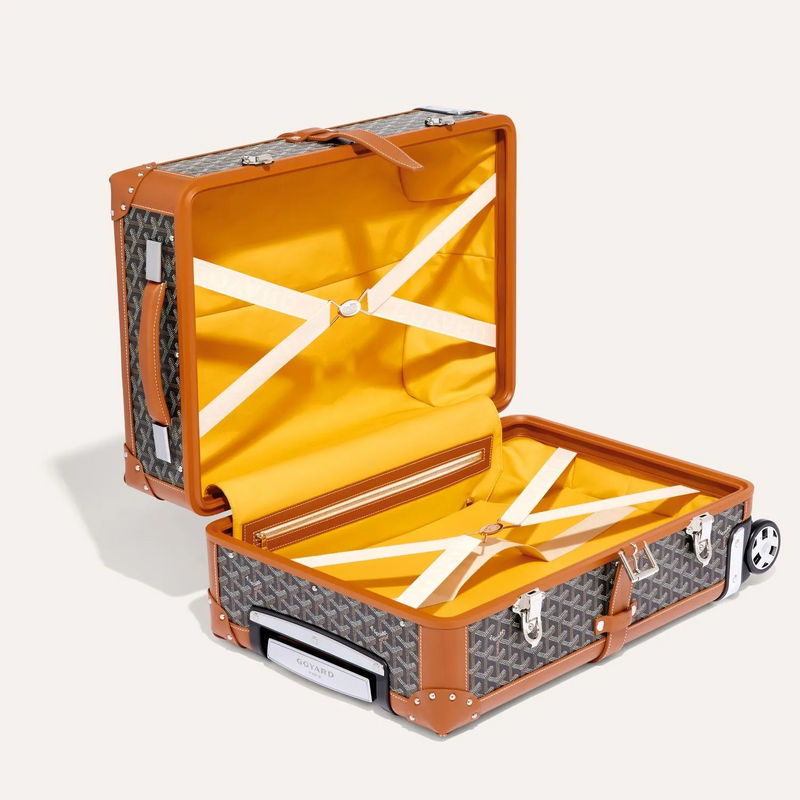 Goyard Aba Bourget Valise Goyardine Noir &amp; Tan