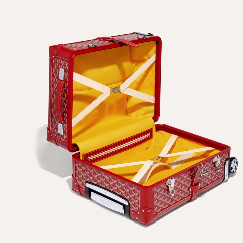 Valise Goyard Aba Bourget Goyardine Rouge