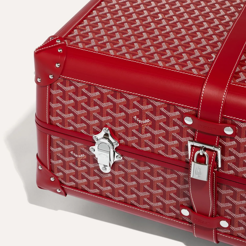 Valise Goyard Aba Bourget Goyardine Rouge