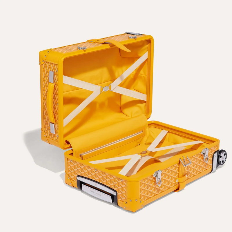 Valise Goyard Aba Bourget Goyardine Jaune
