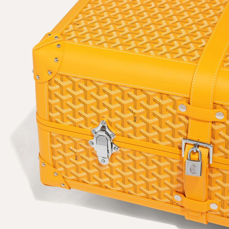 Valise Goyard Aba Bourget Goyardine Jaune